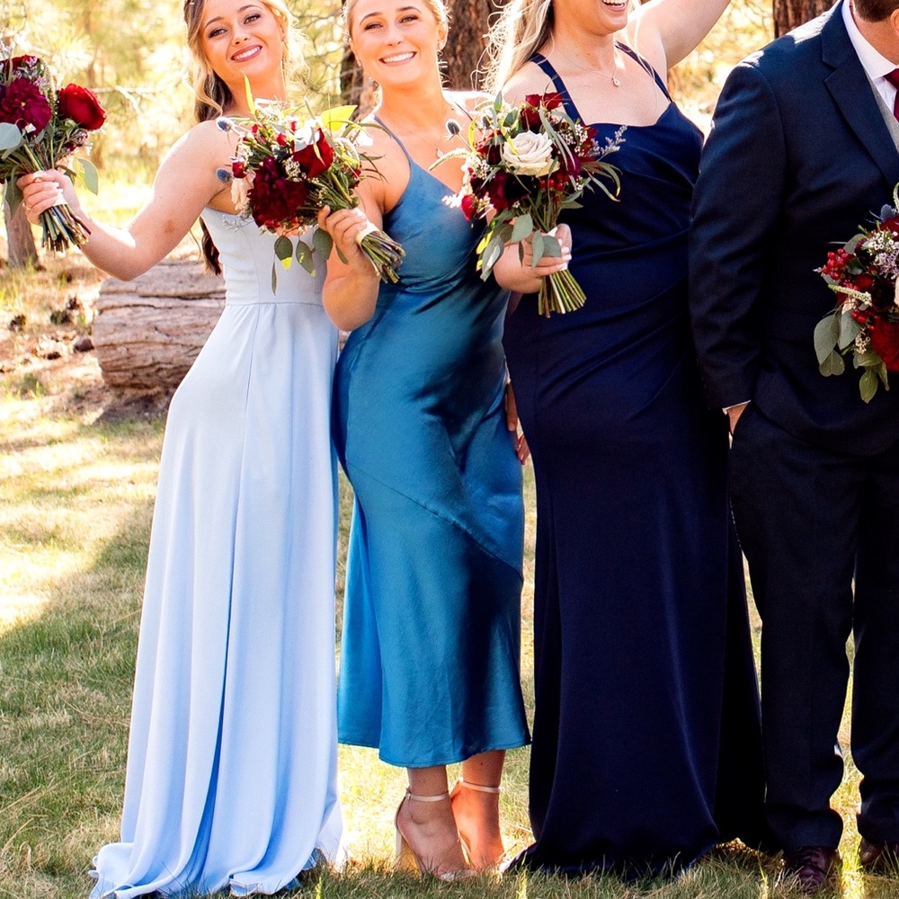 Blue Silk Dress